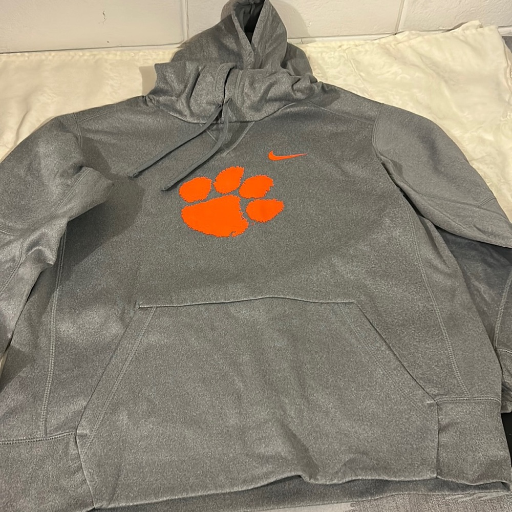 Clemson Nike Mens Fleece Hoodie L